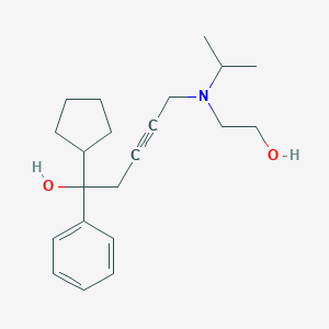 molecular formula C21H31NO2 B245144 1-Cyclopentyl-5-[(2-hydroxyethyl)(isopropyl)amino]-1-phenyl-3-pentyn-1-ol 