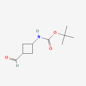 molecular formula C10H17NO3 B2451453 叔丁基-N-(3-甲酰基环丁基)氨基甲酸酯 CAS No. 1067239-06-8