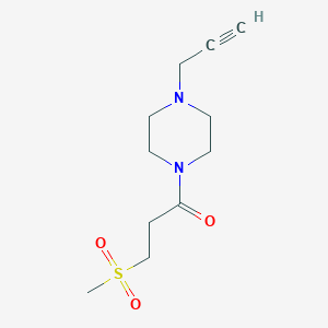 molecular formula C11H18N2O3S B2451466 3-Methanesulfonyl-1-[4-(prop-2-yn-1-yl)piperazin-1-yl]propan-1-one CAS No. 1445689-26-8