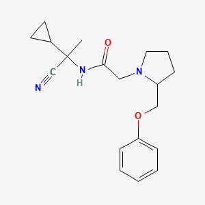 molecular formula C19H25N3O2 B2451468 N-(1-氰基-1-环丙基乙基)-2-[2-(苯氧基甲基)吡咯烷-1-基]乙酰胺 CAS No. 1385459-45-9