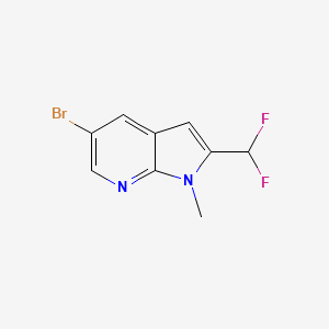 molecular formula C9H7BrF2N2 B2451469 5-Bromo-2-(difluoromethyl)-1-methylpyrrolo[2,3-b]pyridine CAS No. 2248396-49-6