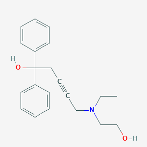 molecular formula C21H25NO2 B245147 5-[Ethyl(2-hydroxyethyl)amino]-1,1-diphenyl-3-pentyn-1-ol 
