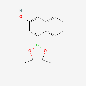 molecular formula C16H19BO3 B2451470 4-(4,4,5,5-Tetramethyl-1,3,2-dioxaborolan-2-yl)naphthalen-2-ol CAS No. 2043962-01-0