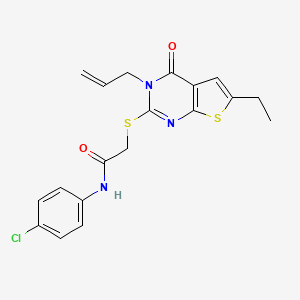 2-((3-allyl-6-ethyl-4-oxo-3,4-dihydrothieno[2,3-d]pyrimidin-2-yl)thio)-N-(4-chlorophenyl)acetamide