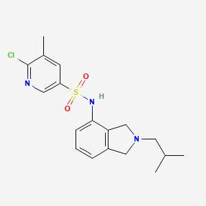 6-chloro-5-methyl-N-[2-(2-methylpropyl)-2,3-dihydro-1H-isoindol-4-yl]pyridine-3-sulfonamide