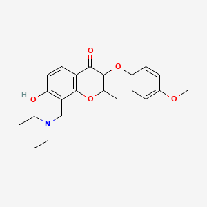 8-[(diethylamino)methyl]-7-hydroxy-3-(4-methoxyphenoxy)-2-methyl-4H-chromen-4-one