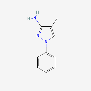 molecular formula C10H11N3 B2451506 4-methyl-1-phenyl-1H-pyrazol-3-amine CAS No. 66000-37-1