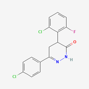 molecular formula C16H11Cl2FN2O B2451508 4-(2-氯-6-氟苯基)-6-(4-氯苯基)-4,5-二氢-3(2H)-吡啶并嘧啶酮 CAS No. 344282-61-7