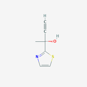 molecular formula C7H7NOS B2451518 (R)-2-(噻唑-2-基)丁-3-炔-2-醇 CAS No. 1202769-72-9