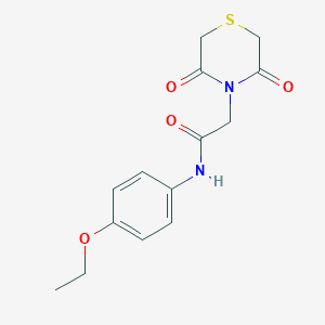 molecular formula C14H16N2O4S B2451527 2-(3,5-dioxothiomorpholin-4-yl)-N-(4-ethoxyphenyl)acetamide CAS No. 868215-05-8