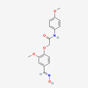 molecular formula C17H18N2O5 B2451537 2-{4-[(hydroxyimino)methyl]-2-methoxyphenoxy}-N-(4-methoxyphenyl)acetamide CAS No. 790232-26-7