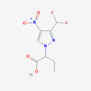 2-[3-(difluoromethyl)-4-nitro-1H-pyrazol-1-yl]butanoic acid