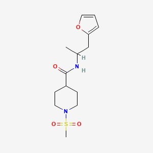 N-[1-(furan-2-yl)propan-2-yl]-1-methanesulfonylpiperidine-4-carboxamide