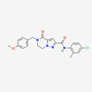 N-(4-chloro-2-methylphenyl)-5-(4-methoxybenzyl)-4-oxo-4,5,6,7-tetrahydropyrazolo[1,5-a]pyrazine-2-carboxamide