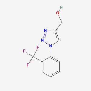 molecular formula C10H8F3N3O B2451548 (1-(2-(trifluoromethyl)phenyl)-1H-1,2,3-triazol-4-yl)methanol CAS No. 1338669-69-4
