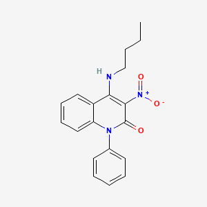 molecular formula C19H19N3O3 B2451552 4-(丁基氨基)-3-硝基-1-苯基喹啉-2(1H)-酮 CAS No. 886157-14-8