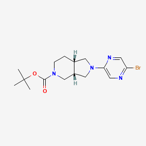 molecular formula C16H23BrN4O2 B2451556 Tert-butyl (3aR,7aS)-2-(5-bromopyrazin-2-yl)-3,3a,4,6,7,7a-hexahydro-1H-pyrrolo[3,4-c]pyridine-5-carboxylate CAS No. 2378490-72-1