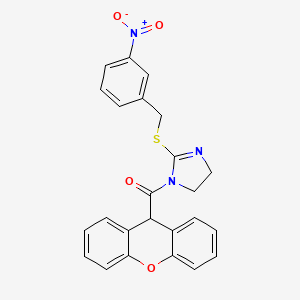 2-{[(3-nitrophenyl)methyl]sulfanyl}-1-(9H-xanthene-9-carbonyl)-4,5-dihydro-1H-imidazole