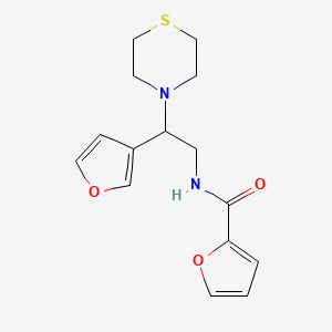 molecular formula C15H18N2O3S B2451569 N-(2-(furan-3-yl)-2-thiomorpholinoethyl)furan-2-carboxamide CAS No. 2034342-15-7