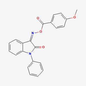 molecular formula C22H16N2O4 B2451582 [(Z)-(2-氧代-1-苯基吲哚-3-亚胺)氨基] 4-甲氧基苯甲酸酯 CAS No. 478261-10-8