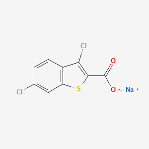 molecular formula C9H3Cl2NaO2S B2451584 Sodium;3,6-dichloro-1-benzothiophene-2-carboxylate CAS No. 2411257-14-0