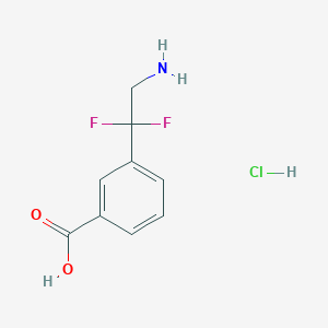 3-(2-Amino-1,1-difluoroethyl)benzoic acid;hydrochloride