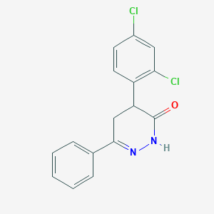 molecular formula C16H12Cl2N2O B2451601 4-(2,4-dichlorophenyl)-6-phenyl-4,5-dihydro-3(2H)-pyridazinone CAS No. 344282-63-9