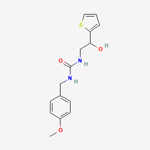 molecular formula C15H18N2O3S B2451605 1-(2-Hydroxy-2-(thiophen-2-yl)ethyl)-3-(4-methoxybenzyl)urea CAS No. 1351630-99-3