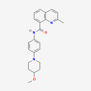 molecular formula C23H25N3O2 B2451611 N-[4-(4-Methoxypiperidin-1-YL)phenyl]-2-methylquinoline-8-carboxamide CAS No. 1448121-90-1