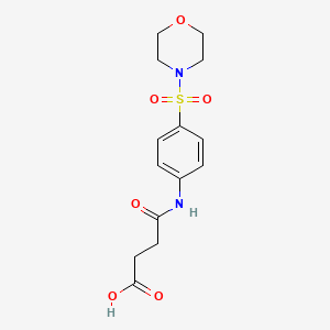 molecular formula C14H18N2O6S B2451619 N-[4-(吗啉-4-磺酰基)-苯基]-琥珀酰胺酸 CAS No. 205641-49-2