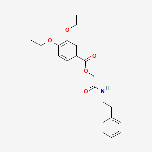 molecular formula C21H25NO5 B2451620 [(2-Phenylethyl)carbamoyl]methyl 3,4-diethoxybenzoate CAS No. 1001631-09-9