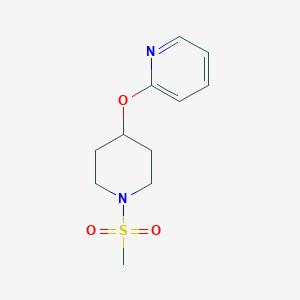 molecular formula C11H16N2O3S B2451621 2-((1-(Methylsulfonyl)piperidin-4-yl)oxy)pyridine CAS No. 1448028-59-8