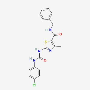 N-benzyl-2-(3-(4-chlorophenyl)ureido)-4-methylthiazole-5-carboxamide