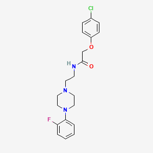molecular formula C20H23ClFN3O2 B2451639 2-(4-chlorophenoxy)-N-(2-(4-(2-fluorophenyl)piperazin-1-yl)ethyl)acetamide CAS No. 1049373-20-7