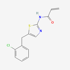 molecular formula C13H11ClN2OS B2451653 N-[5-[(2-Chlorophenyl)methyl]-1,3-thiazol-2-yl]prop-2-enamide CAS No. 2305532-00-5