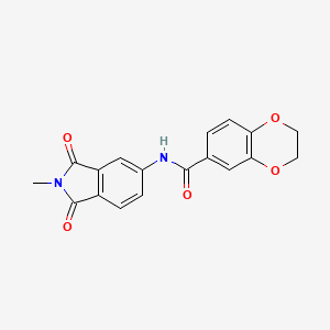 molecular formula C18H14N2O5 B2451665 N-(2-metil-1,3-dioxoisoindolin-5-il)-2,3-dihidrobenzo[b][1,4]dioxina-6-carboxamida CAS No. 477555-24-1