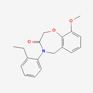 molecular formula C18H19NO3 B2451681 4-(2-ethylphenyl)-9-methoxy-4,5-dihydro-1,4-benzoxazepin-3(2H)-one CAS No. 1396707-76-8