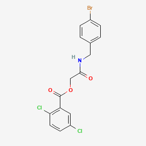 molecular formula C16H12BrCl2NO3 B2451692 {[(4-Bromophenyl)methyl]carbamoyl}methyl 2,5-dichlorobenzoate CAS No. 1794798-85-8