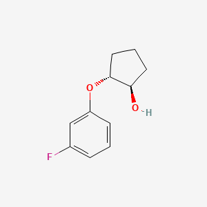 molecular formula C11H13FO2 B2451697 (1R,2R)-2-(3-fluorophenoxy)cyclopentan-1-ol CAS No. 1601112-81-5; 1932034-23-5