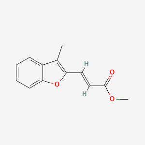 molecular formula C13H12O3 B2451698 Methyl 3-(3-methyl-1-benzofuran-2-yl)acrylate CAS No. 1253180-92-5