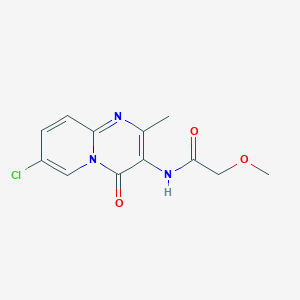 molecular formula C12H12ClN3O3 B2451709 N-(7-chloro-2-methyl-4-oxo-4H-pyrido[1,2-a]pyrimidin-3-yl)-2-methoxyacetamide CAS No. 942001-12-9