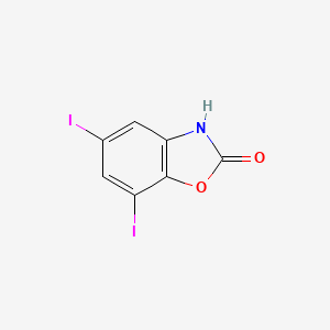 molecular formula C7H3I2NO2 B2451714 5,7-二碘-3H-1,3-苯并噁唑-2-酮 CAS No. 439107-30-9