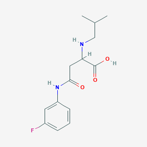 molecular formula C14H19FN2O3 B2451717 4-((3-Fluorophenyl)amino)-2-(isobutylamino)-4-oxobutanoic acid CAS No. 1048006-02-5