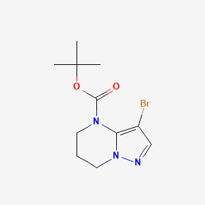 molecular formula C11H16BrN3O2 B2451721 tert-Butyl 3-bromo-6,7-dihydropyrazolo[1,5-a]pyrimidine-4(5H)-carboxylate CAS No. 2166639-82-1