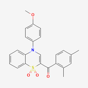 (2,4-dimethylphenyl)[4-(4-methoxyphenyl)-1,1-dioxido-4H-1,4-benzothiazin-2-yl]methanone