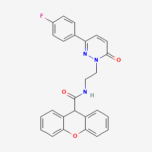 molecular formula C26H20FN3O3 B2451734 N-(2-(3-(4-fluorophenyl)-6-oxopyridazin-1(6H)-yl)ethyl)-9H-xanthene-9-carboxamide CAS No. 921851-19-6