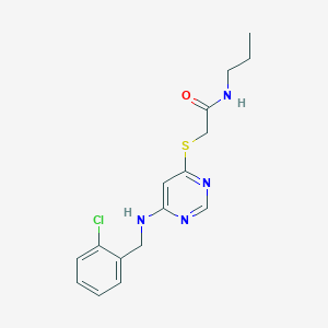 molecular formula C16H19ClN4OS B2451735 1-acetyl-5-bromo-N,2-dimethyl-N-(3-methylphenyl)indoline-6-sulfonamide CAS No. 1115929-78-6