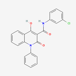 molecular formula C22H15ClN2O3 B2451737 N-(3-chlorophenyl)-4-hydroxy-2-oxo-1-phenyl-1,2-dihydroquinoline-3-carboxamide CAS No. 946242-41-7