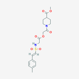 molecular formula C20H26N2O7S B2451748 methyl 1-[2-[2-[[(E)-2-(4-methylphenyl)ethenyl]sulfonylamino]acetyl]oxyacetyl]piperidine-4-carboxylate CAS No. 1198062-45-1