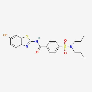 molecular formula C20H22BrN3O3S2 B2451752 N-(6-bromo-1,3-benzothiazol-2-yl)-4-(dipropylsulfamoyl)benzamide CAS No. 319428-50-7